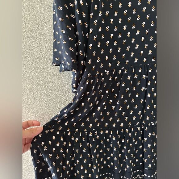 Faithfull The Brand X Anthropologie Fresa Floral Tunic Dress Black Size 2 - Picture 6 of 8